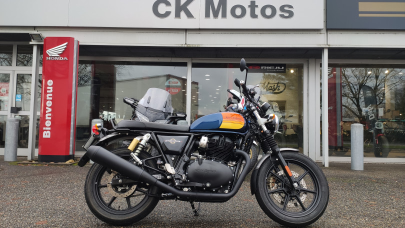 ROYAL ENFIELD INTERCEPTOR 650 ABS COLORIS BARCELONA BLUE - HAGUENAU