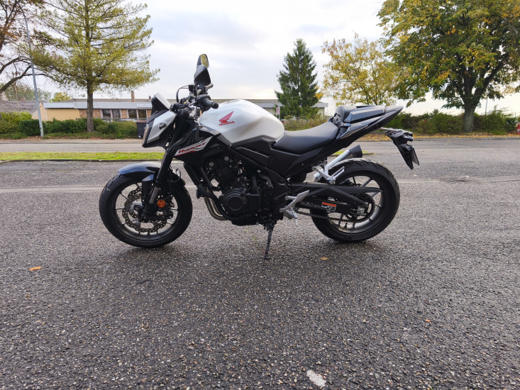 HONDA CB 500 HORNET ABS COLORIS BLANC / NOIR - HAGUENAU