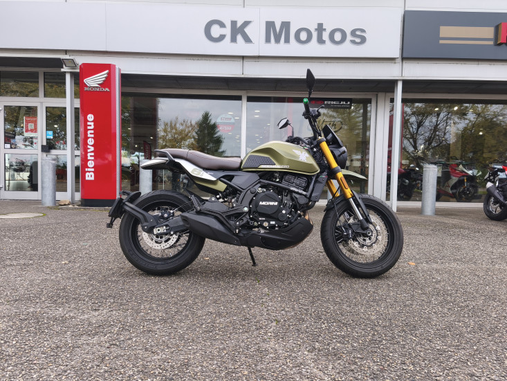 MOTO MORINI SEIEMMEZZO 650 SCR SCRAMBLER COLORIS VERT KAKI - HAGUENAU